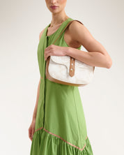 Shoulder Bag With Fl Bianco
