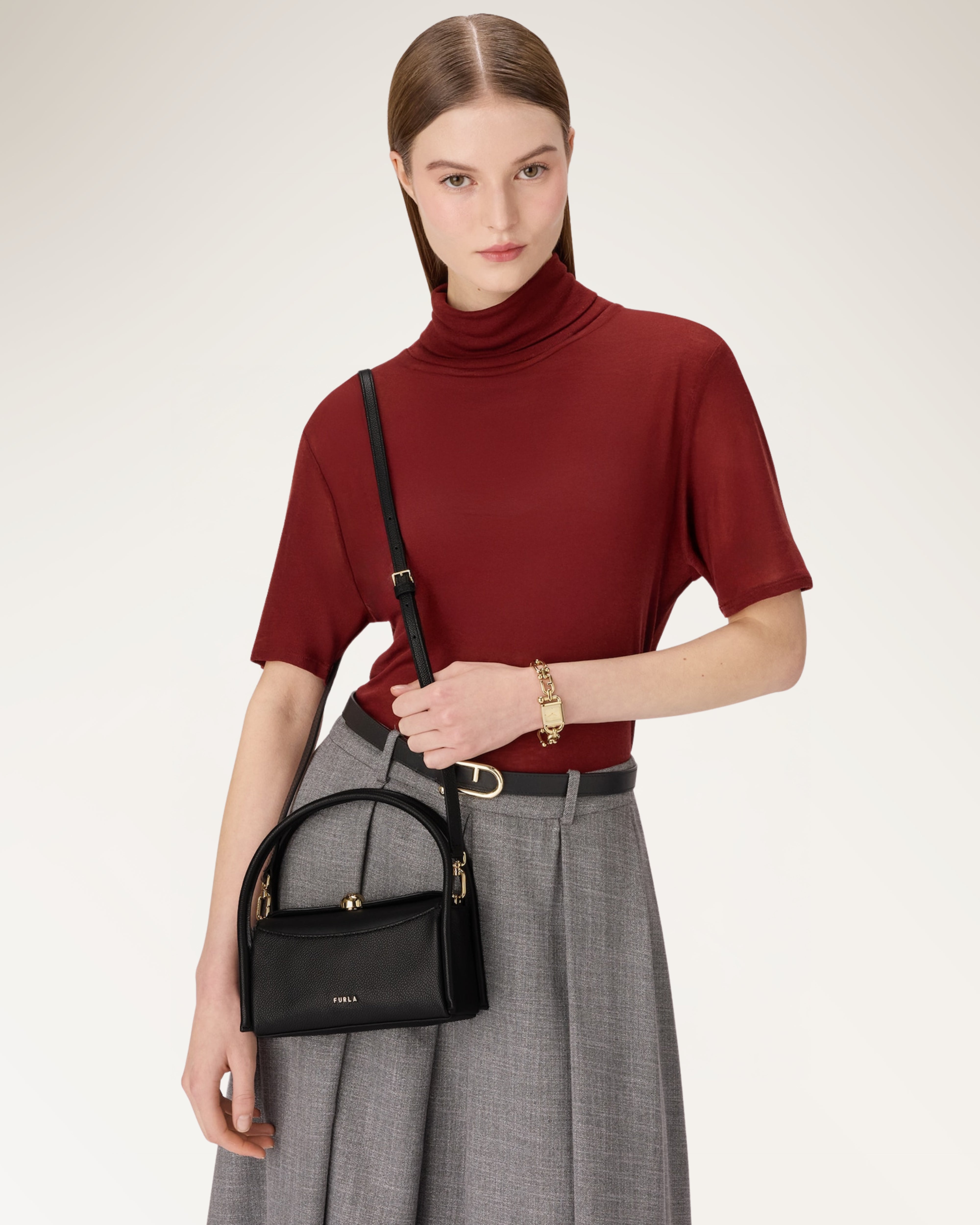 Nicole Mini Boston Bag Nero